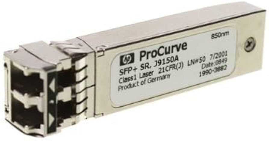 J9150A HPE 10GBase-SR SFP+ 10G 850nm MMF 300 Meters Transceiver Module